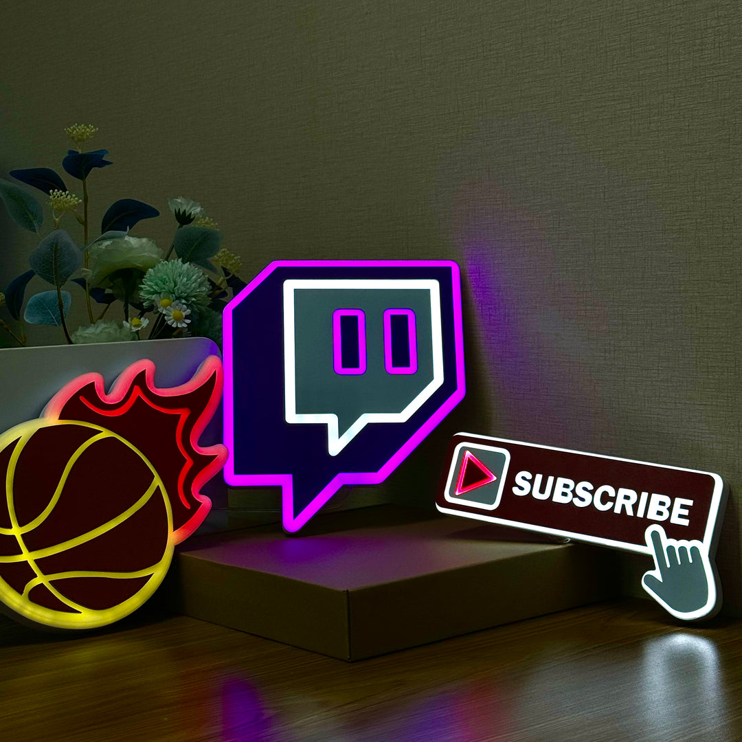 "Twitch logo" Neon Like