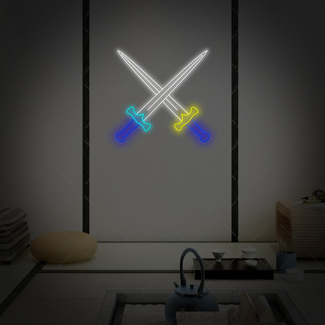 Krydsede sværd Neonskilt, Japansk neonskilt