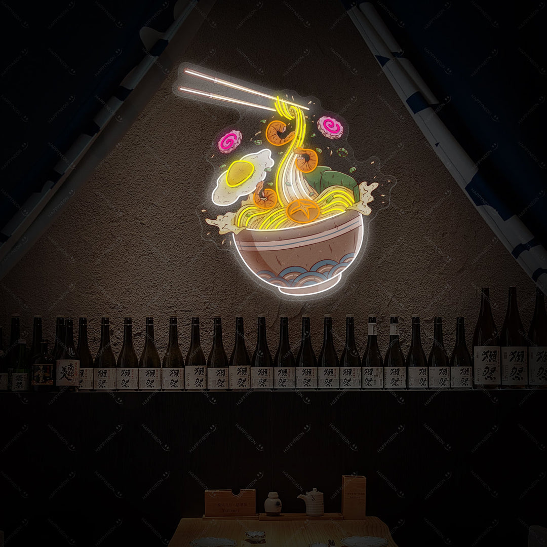 Japansk Ramen Neonskilt, Indretning af japansk restaurant