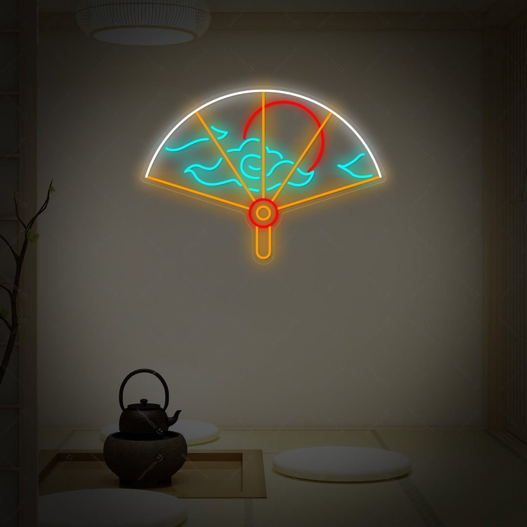 Japansk vifte Neonskilt, Japansk neonskilt