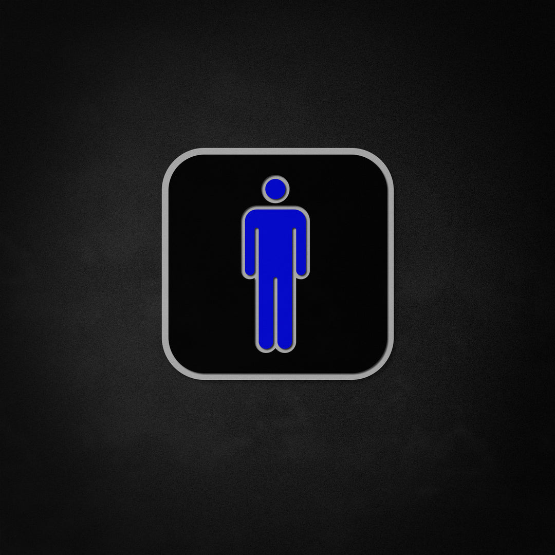 "Mand Badeværelse Skilt, Toiletindretning" Neon Like