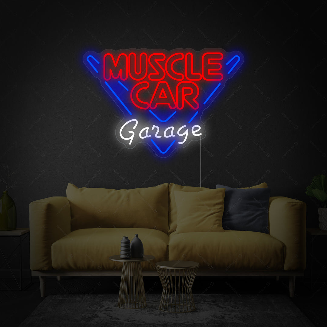 "Muscle Car Garage" Neonskilt