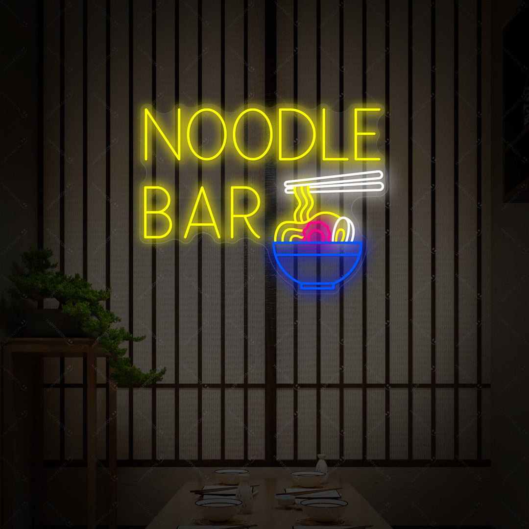 Noodle Bar Neonskilt, Japansk restaurantindretning
