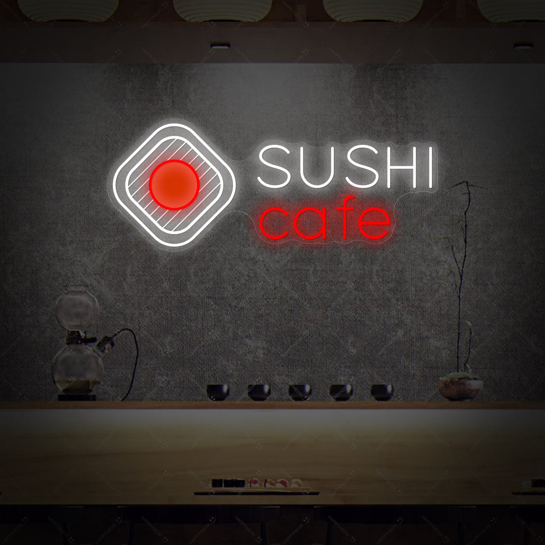 Sushi Cafe Neonskilt, Indretning af japansk restaurant