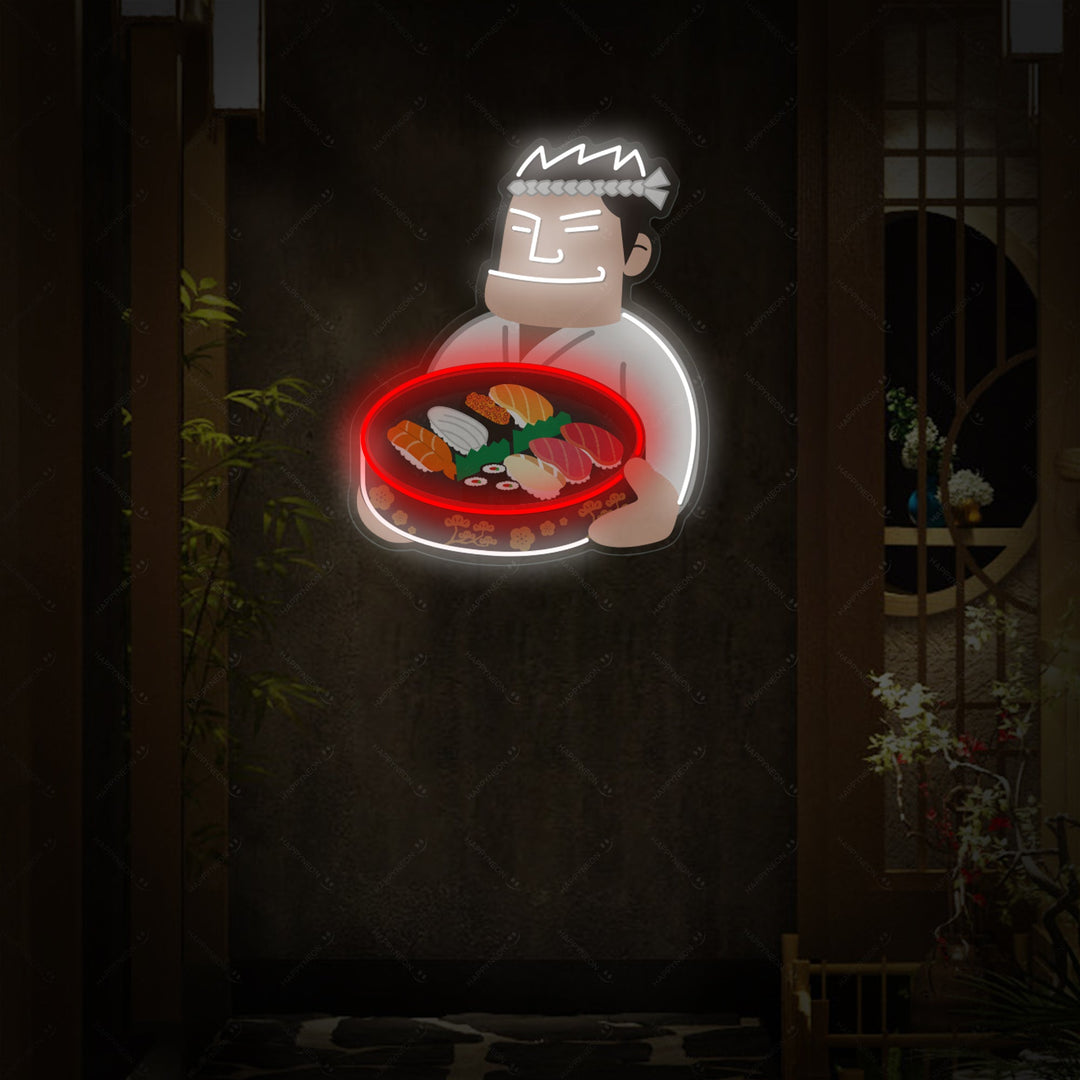 Sushi Chef Neonskilt, Indretning af japansk restaurant