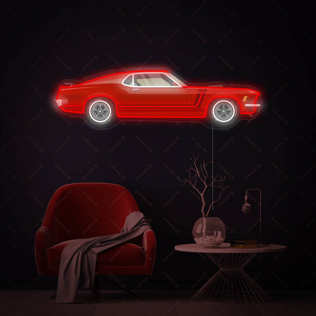 "Amerikansk muskelbil" Neonskilt