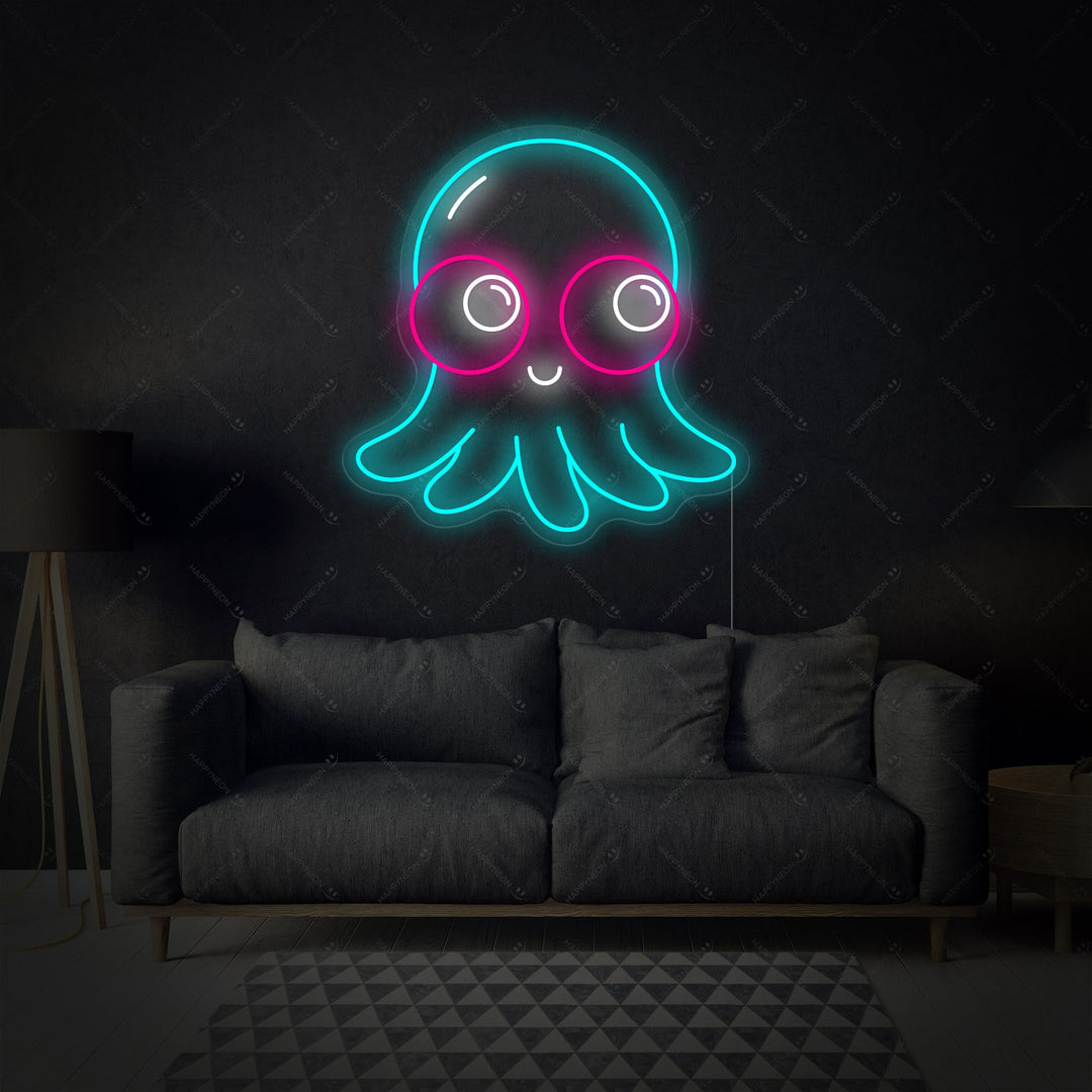 "Baby blæksprutte" Neonskilt
