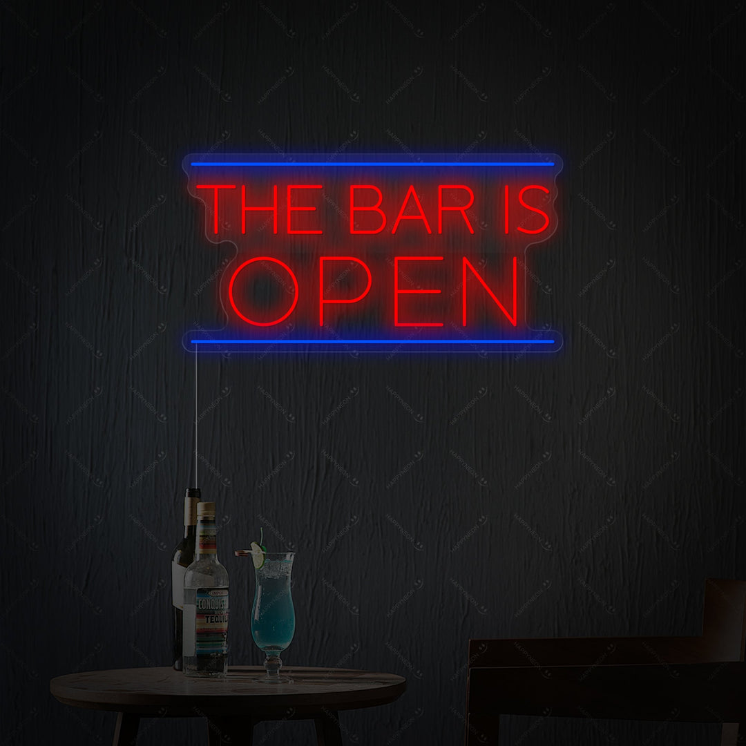 "Bar Is Open" Neonskilt