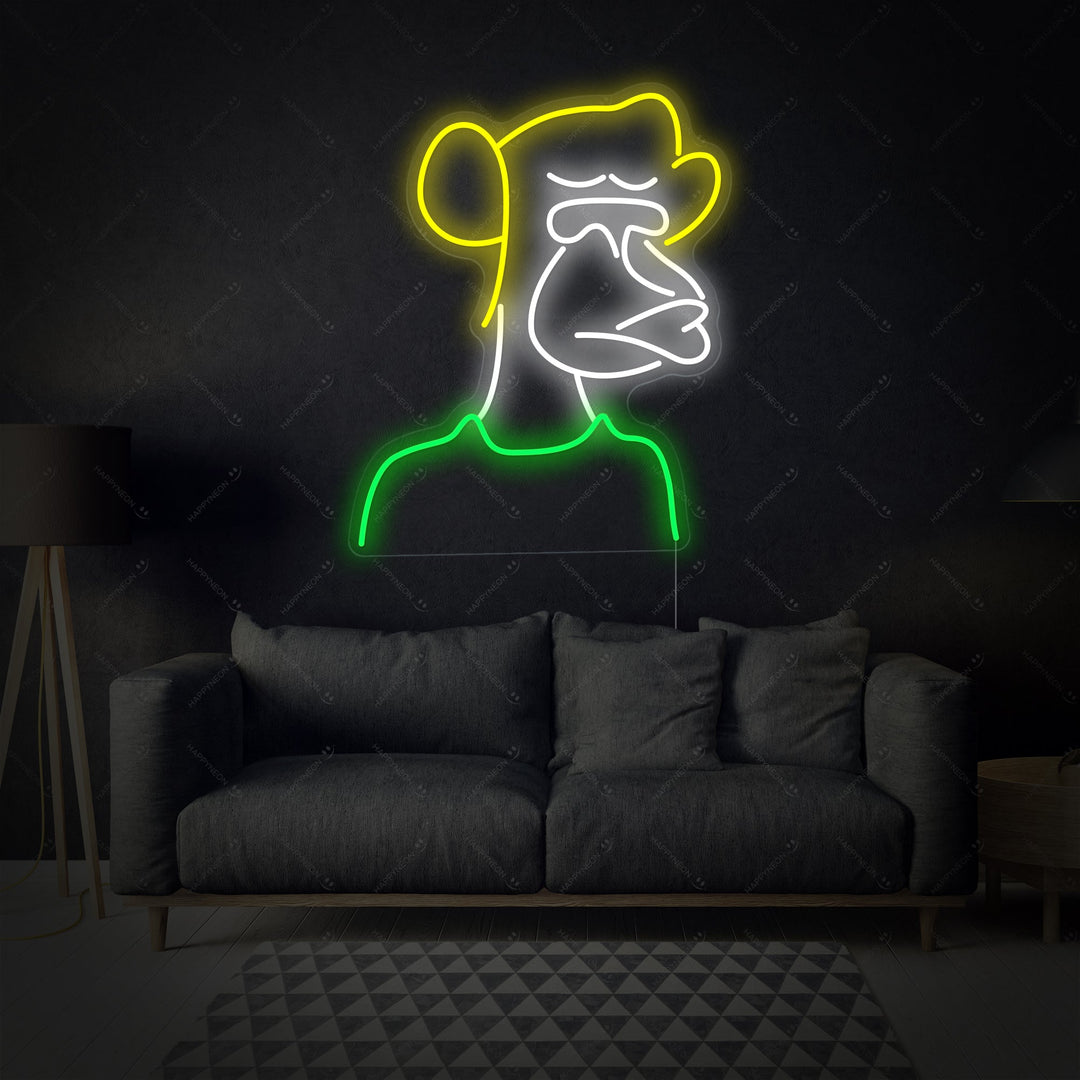 "Bored Ape" Neonskilt