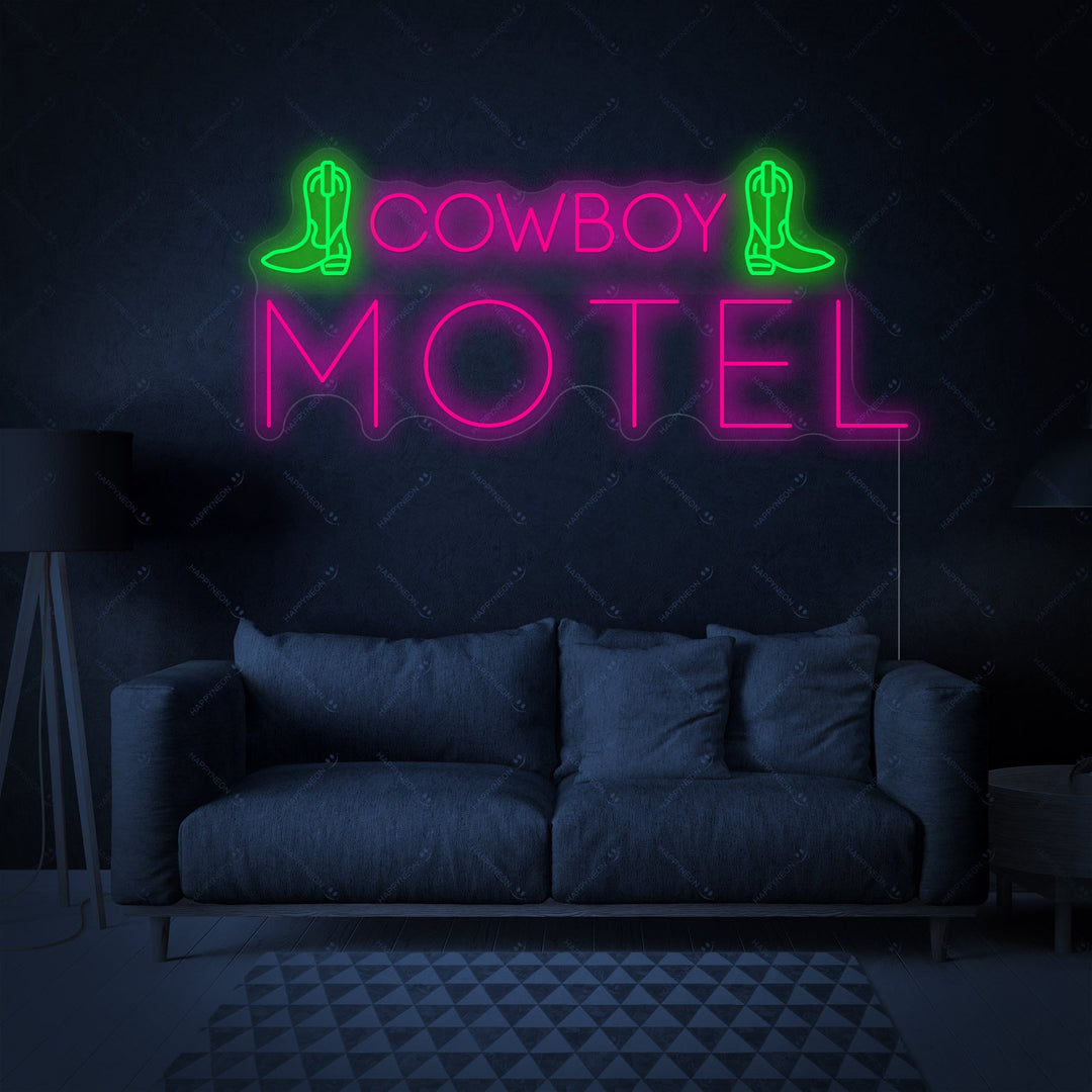 "Cowboy Motel" Neonskilt