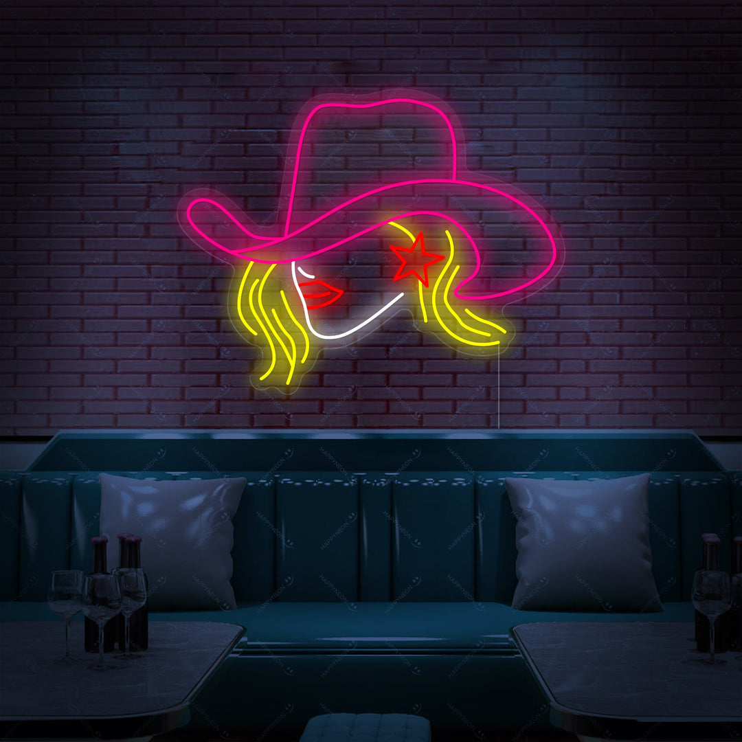 "Cowgirl" Neonskilt