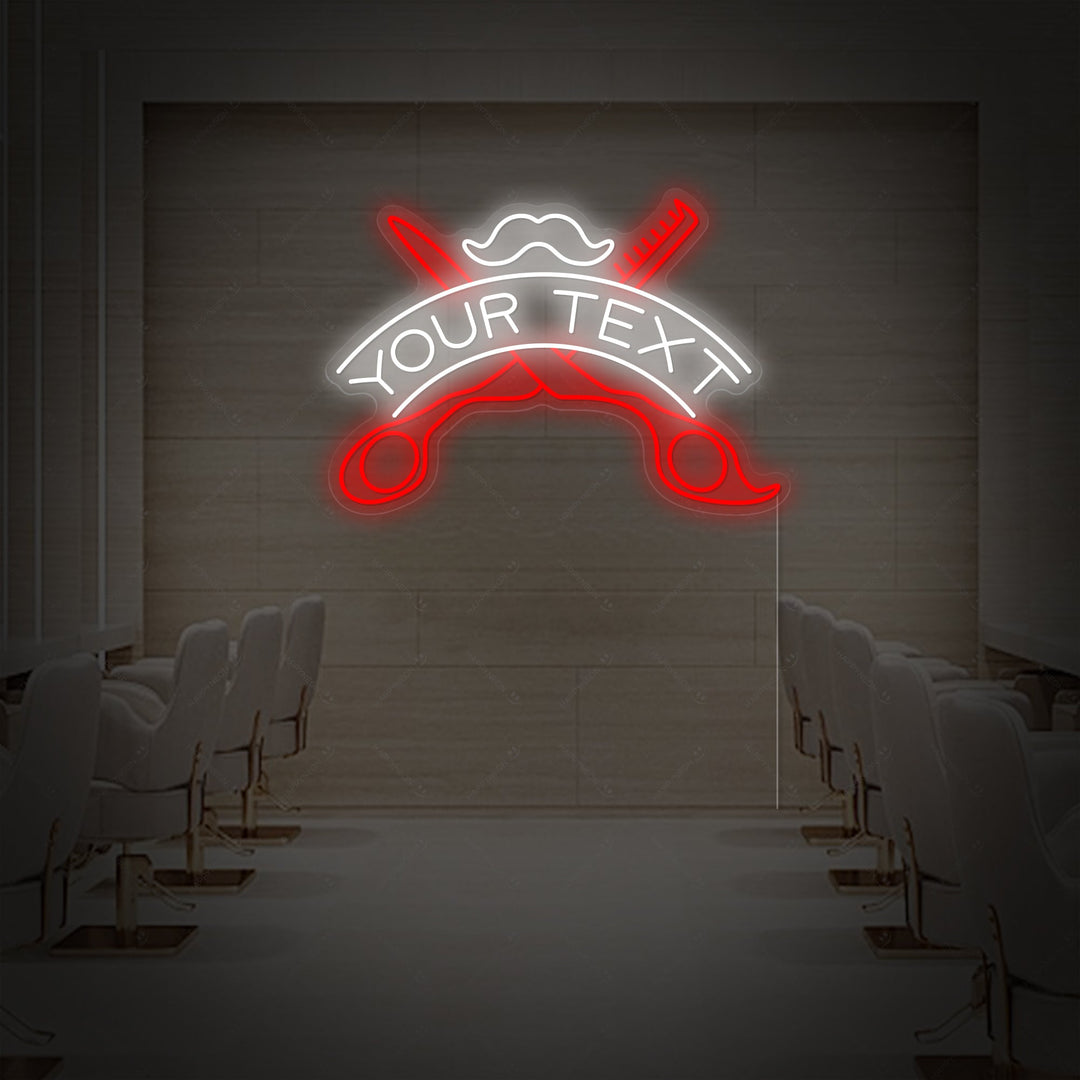 "Brugerdefineret barbershop" Neonskilt