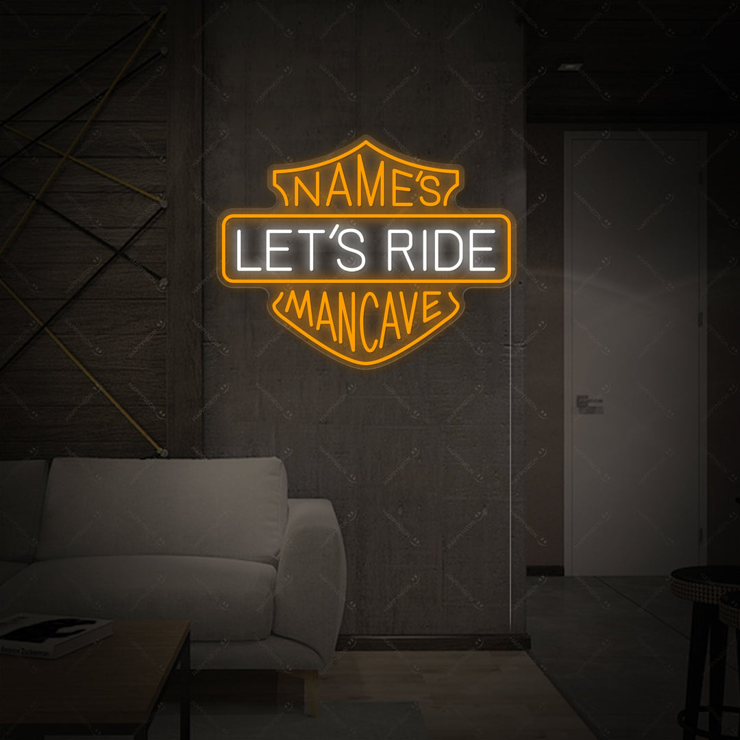 "Brugerdefineret navn motorlogo" Neonskilt
