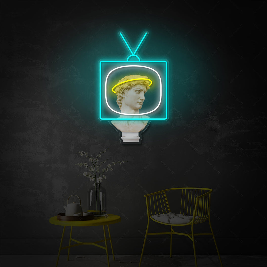 "David Broadcast" Neonskilt