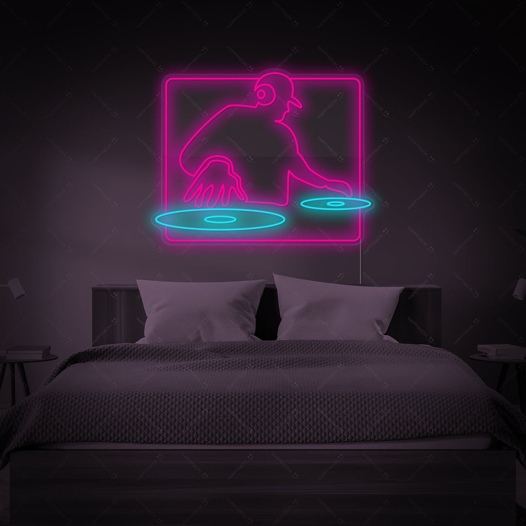 "Dj Playing" Neonskilt