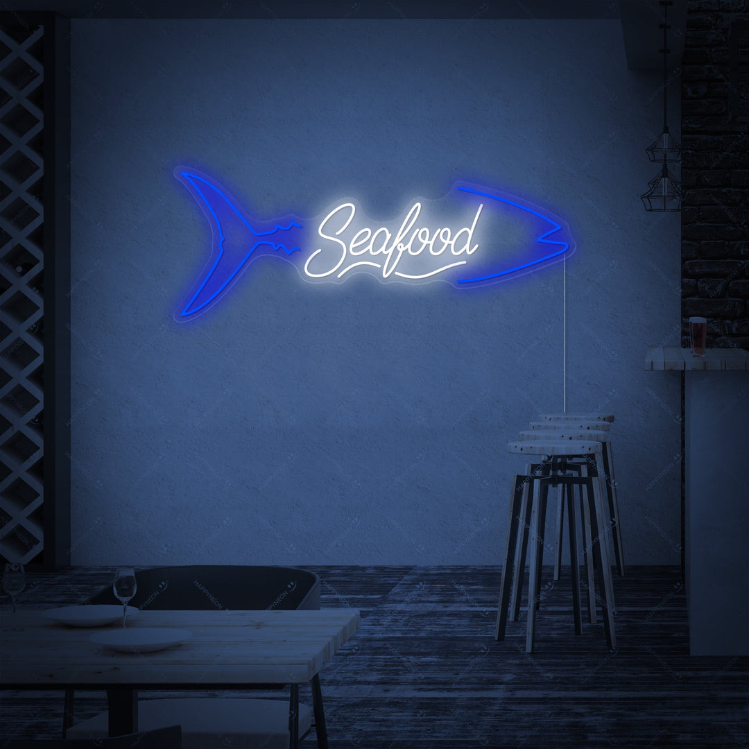 "Seafood" Neonskilt