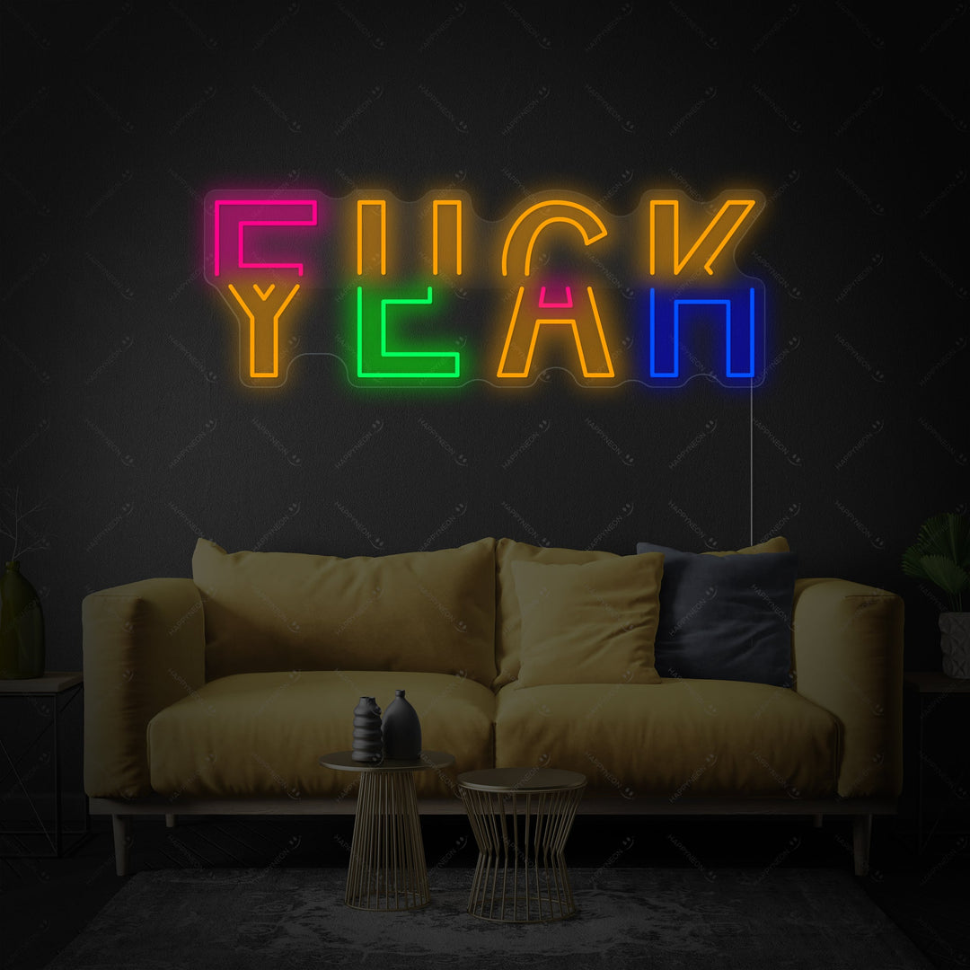 "Fuck Yeah" Neonskilt