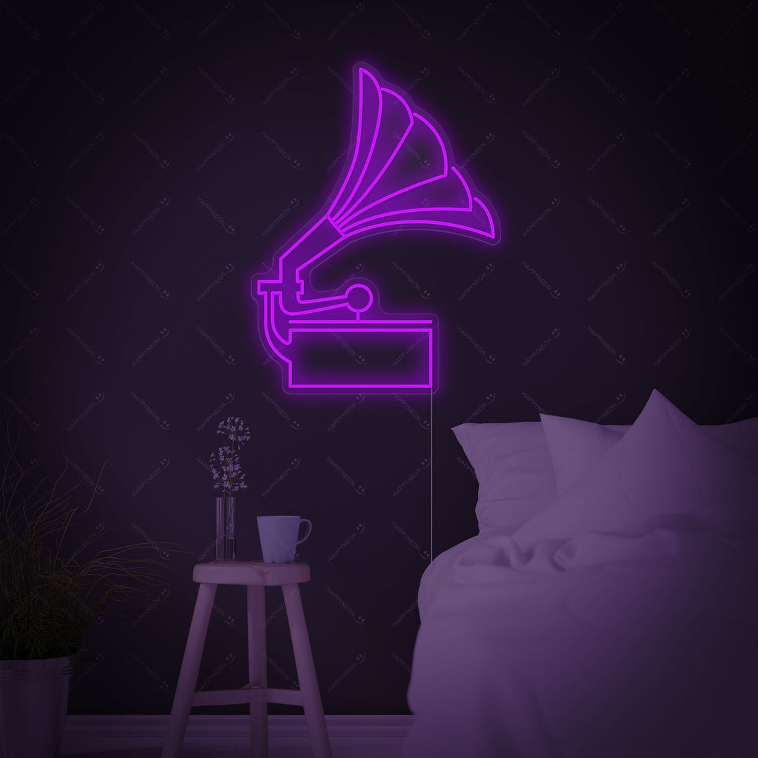 "Grammofon" Neonskilt