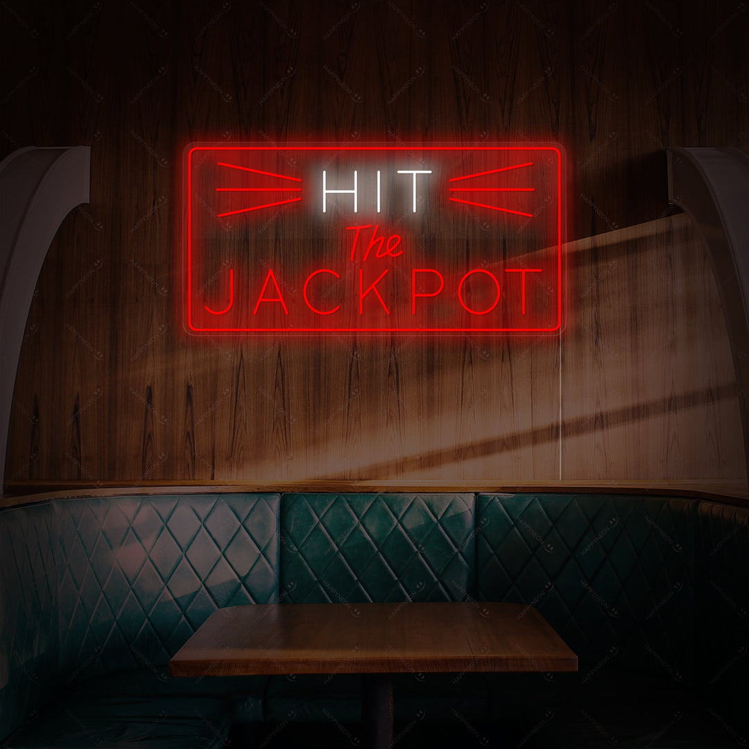 "Hit The Jackpot" Neonskilt