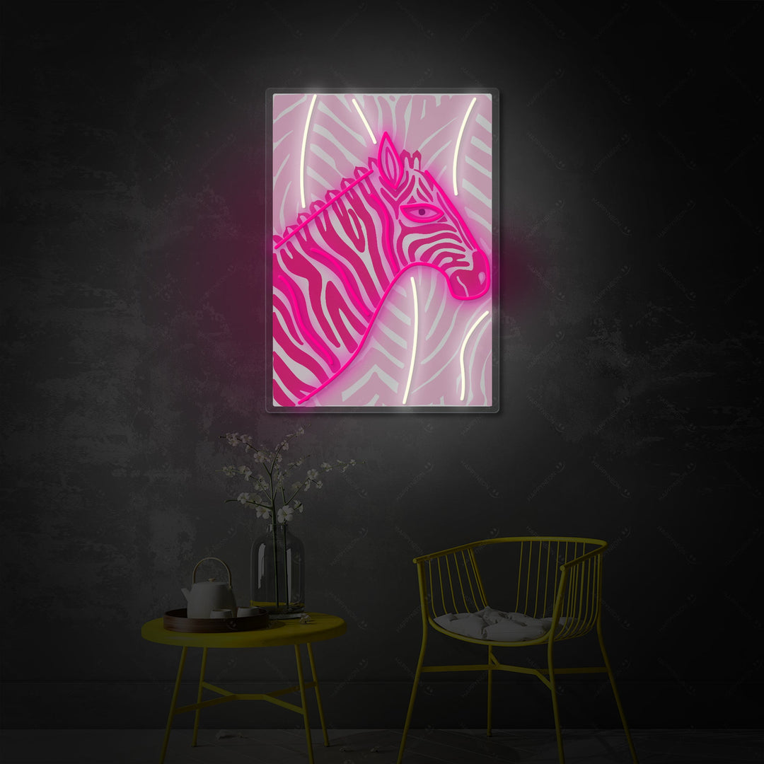 "Hot Pink Zebra" Neonskilt