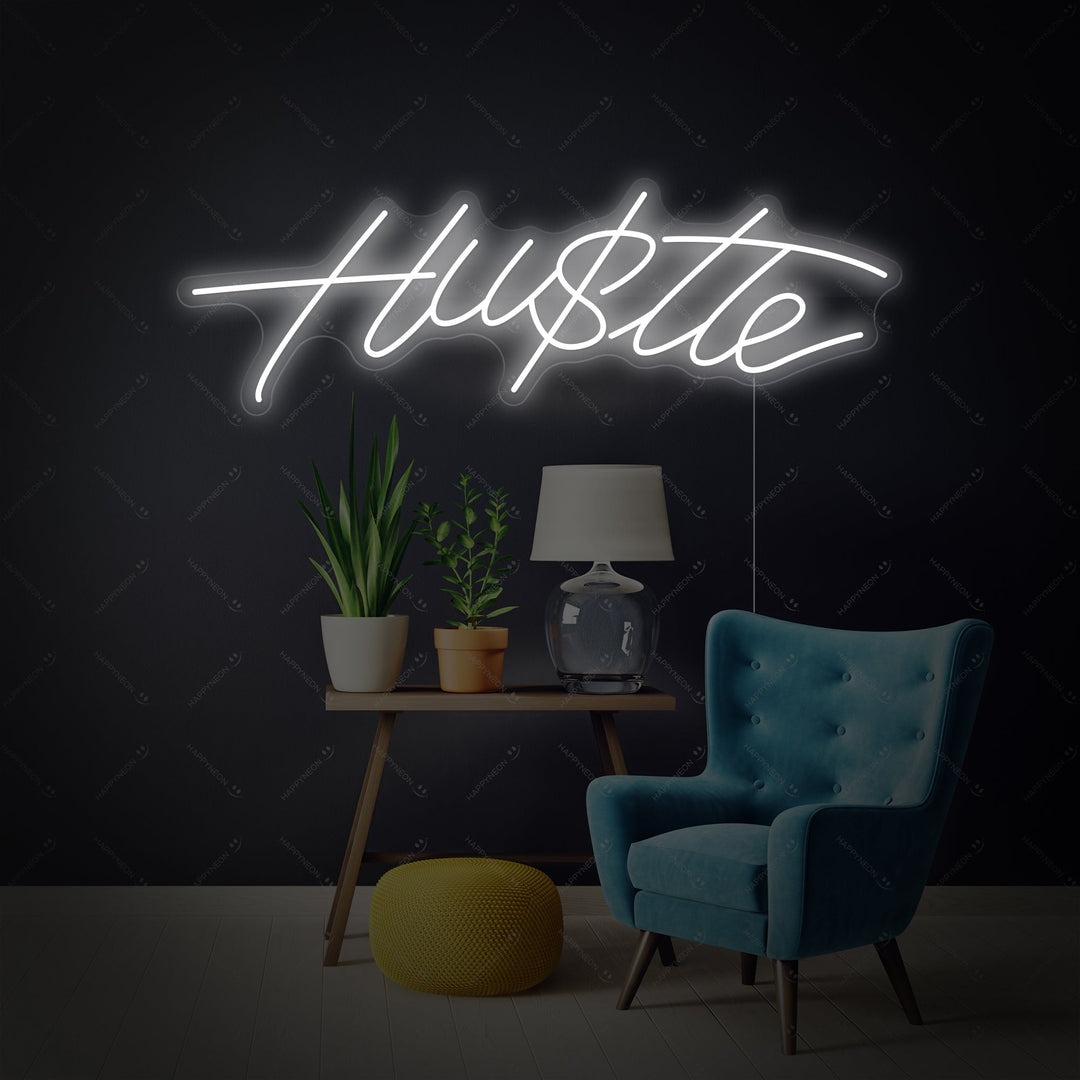 "Hustle" Neonskilt