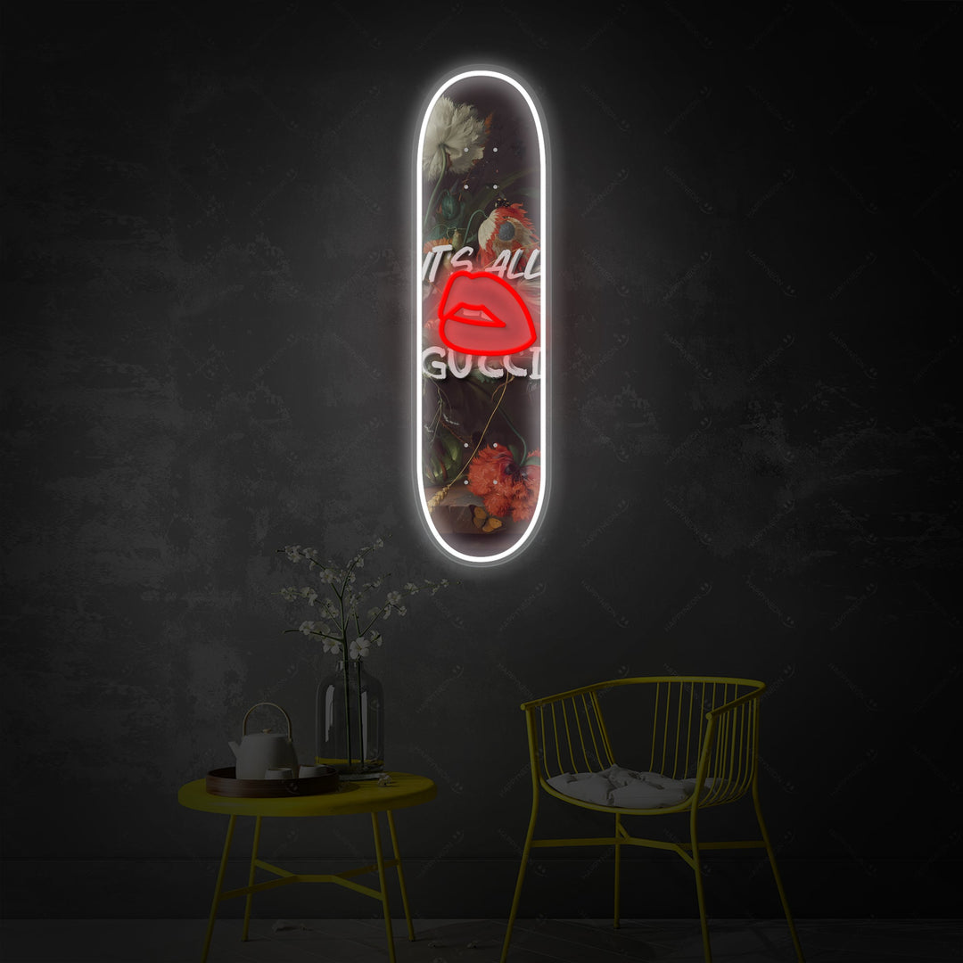 "It's All Good Skateboard" Neonskilt