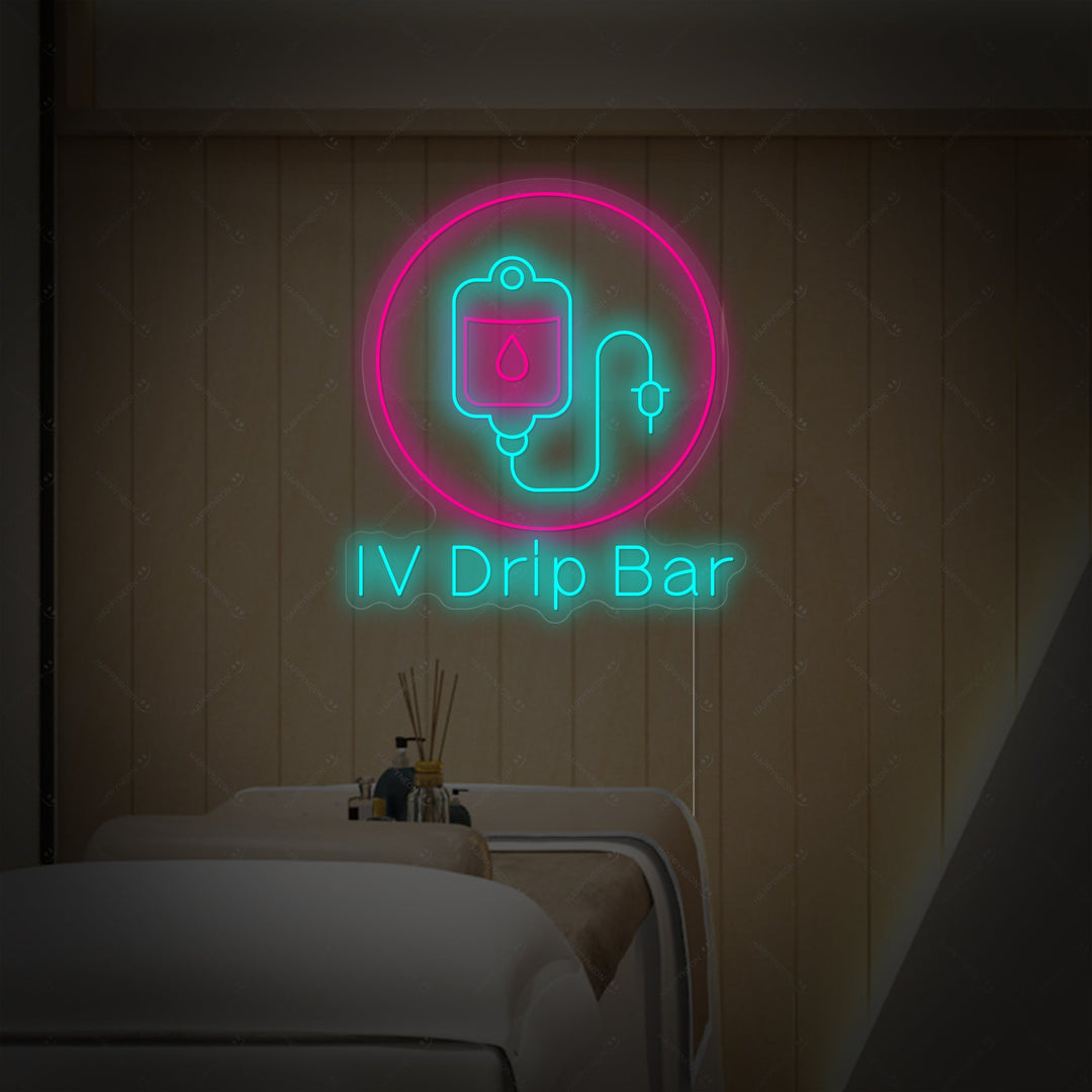 "Iv Drip Bar" Neonskilt