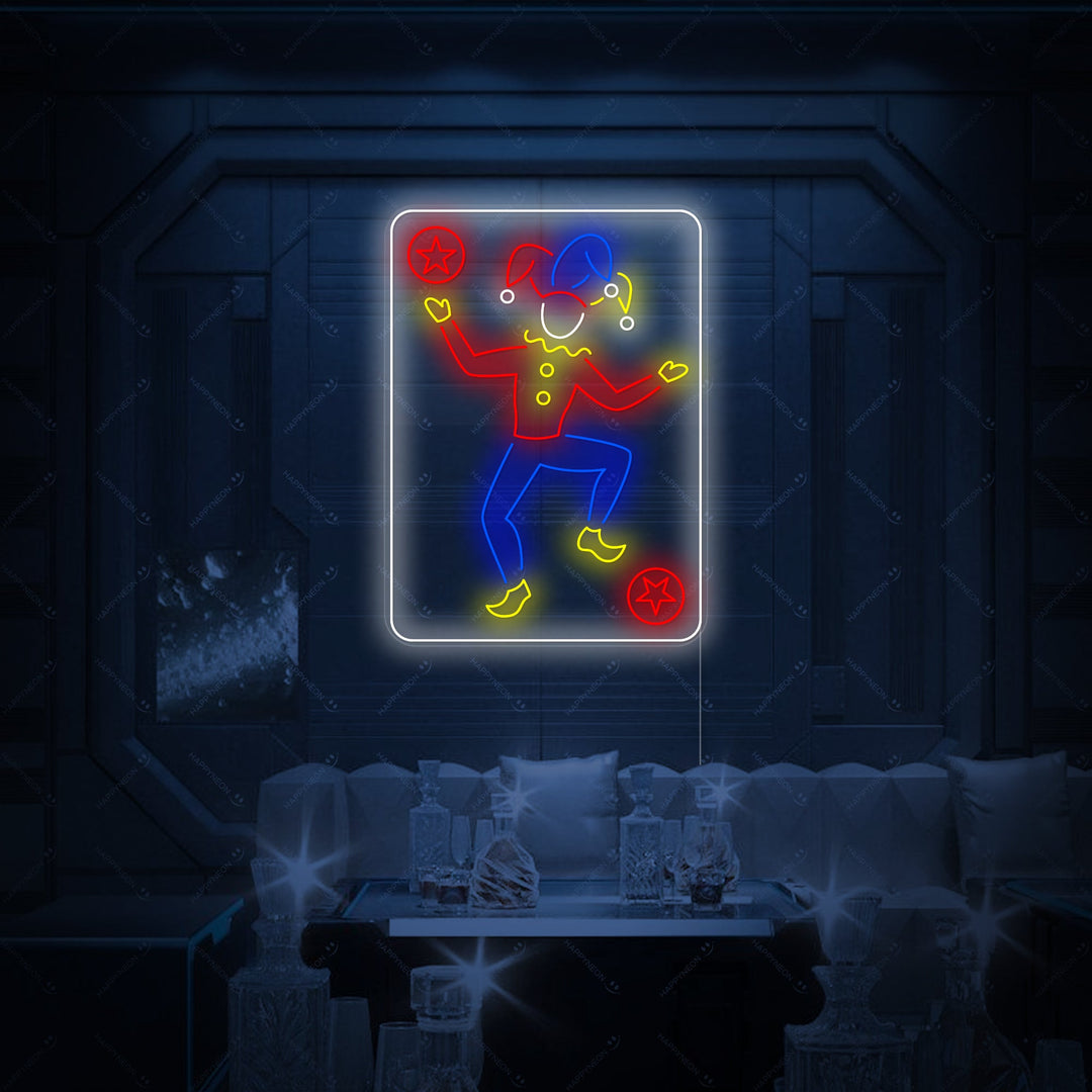 "Joker spillekort" Neonskilt