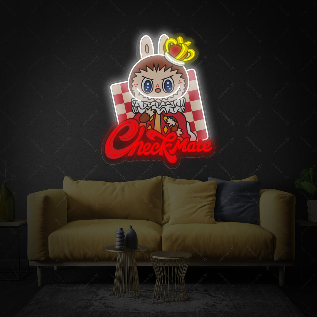 "Labubu Let's Checkmate" Neonskilt