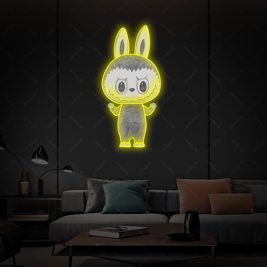 "Monster Labubu Sketch" Neonskilt