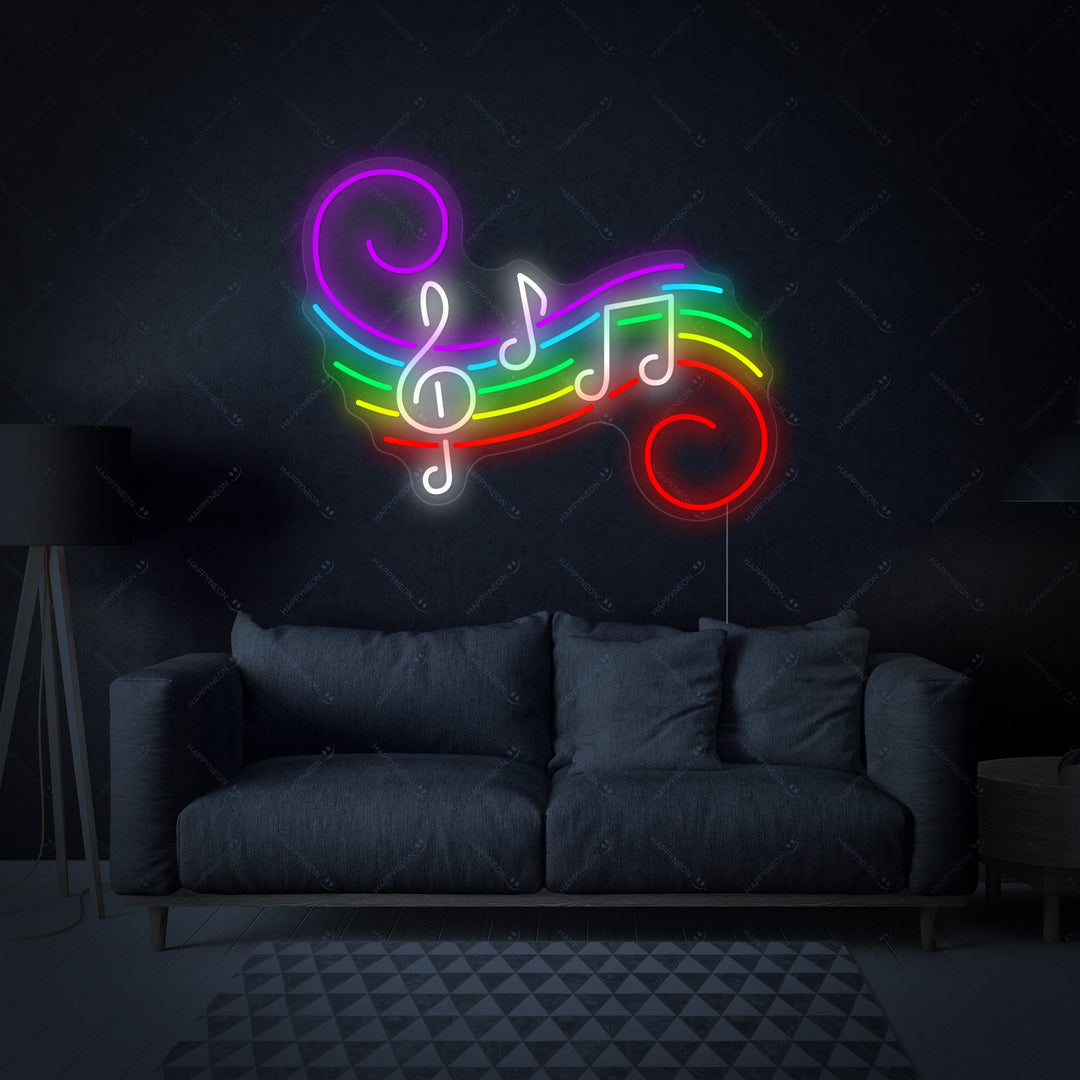 "Music Notes" Neonskilt
