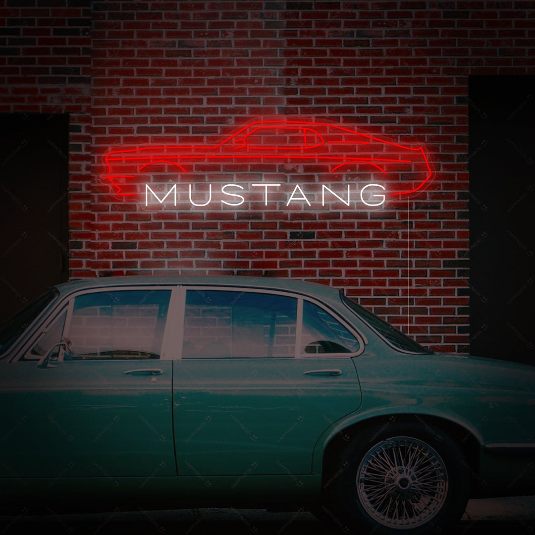 "Mustang Car" Neonskilt