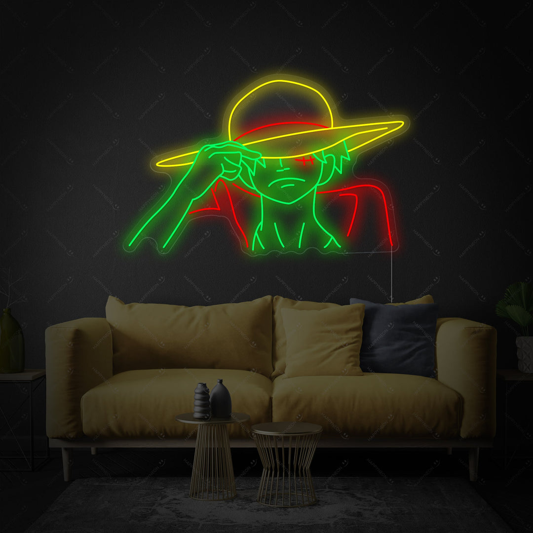 "One Piece Monkey" Neonskilt