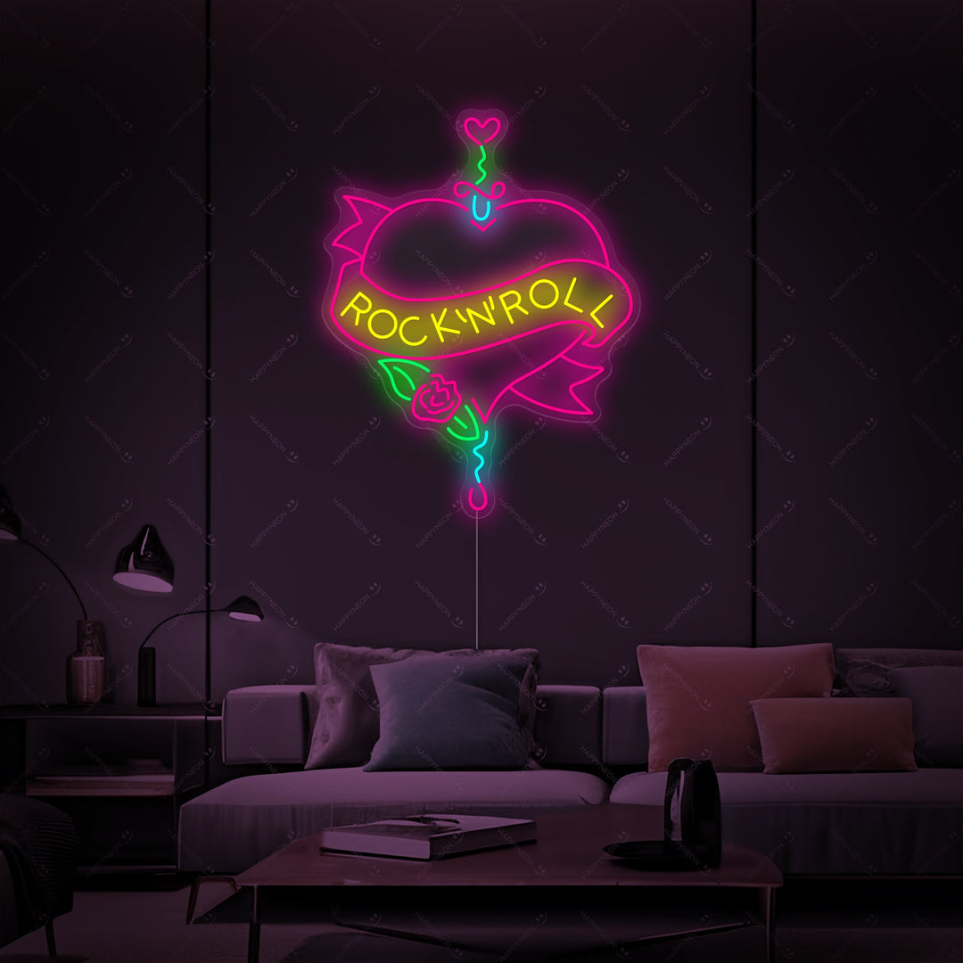 "Rock N Roll" Neonskilt