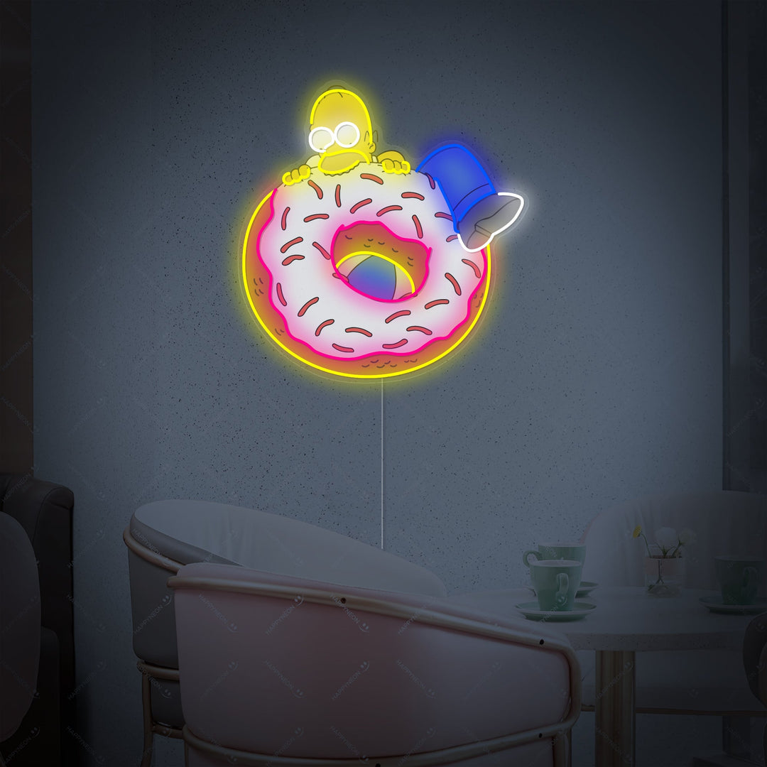 "Simps Donut" Neonskilt