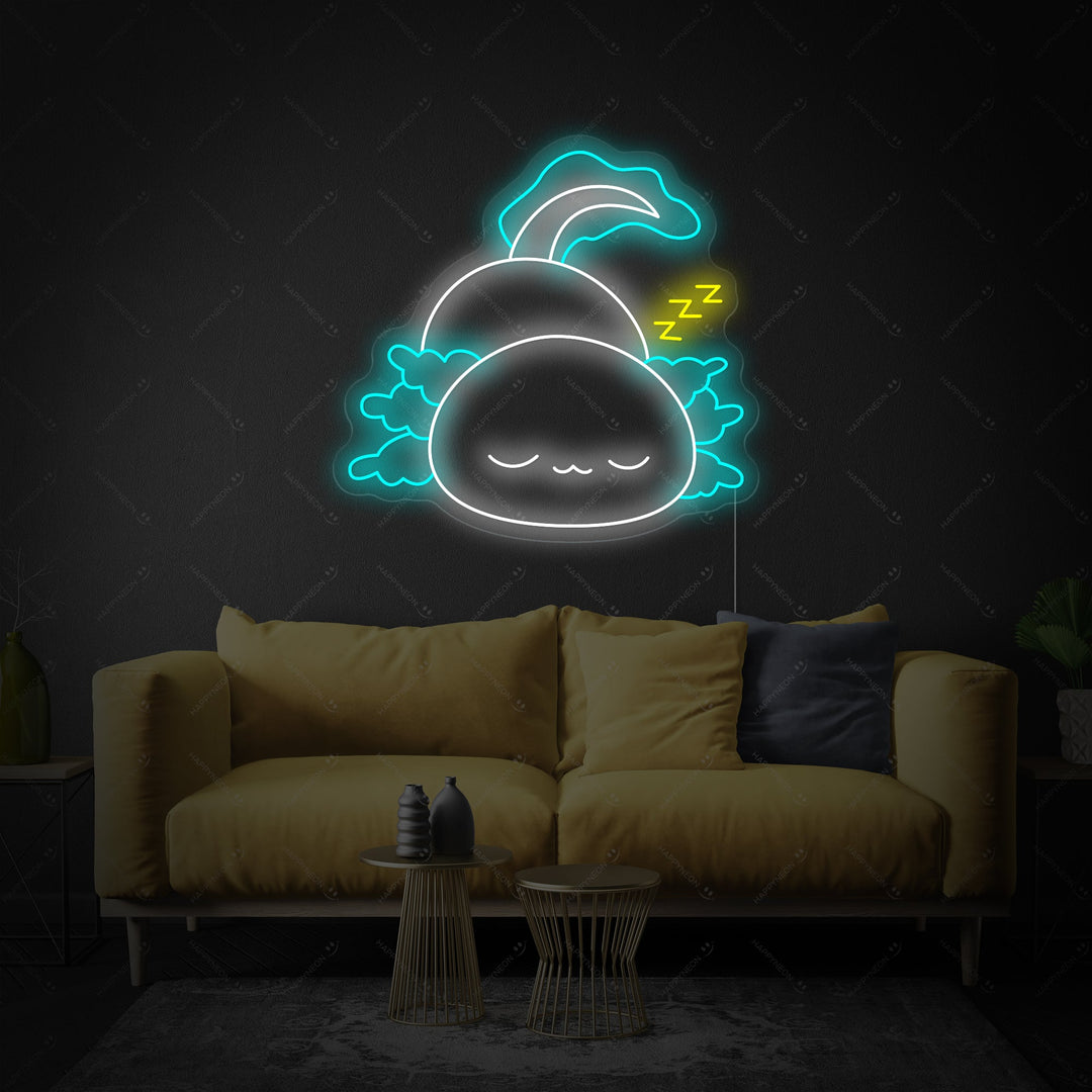 "Sovende Axolotl" Neonskilt