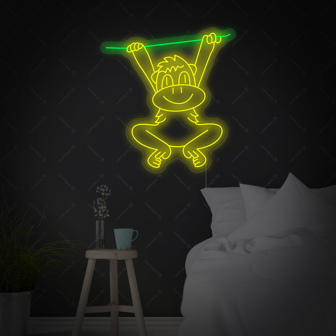 "Svingende abe" Neonskilt