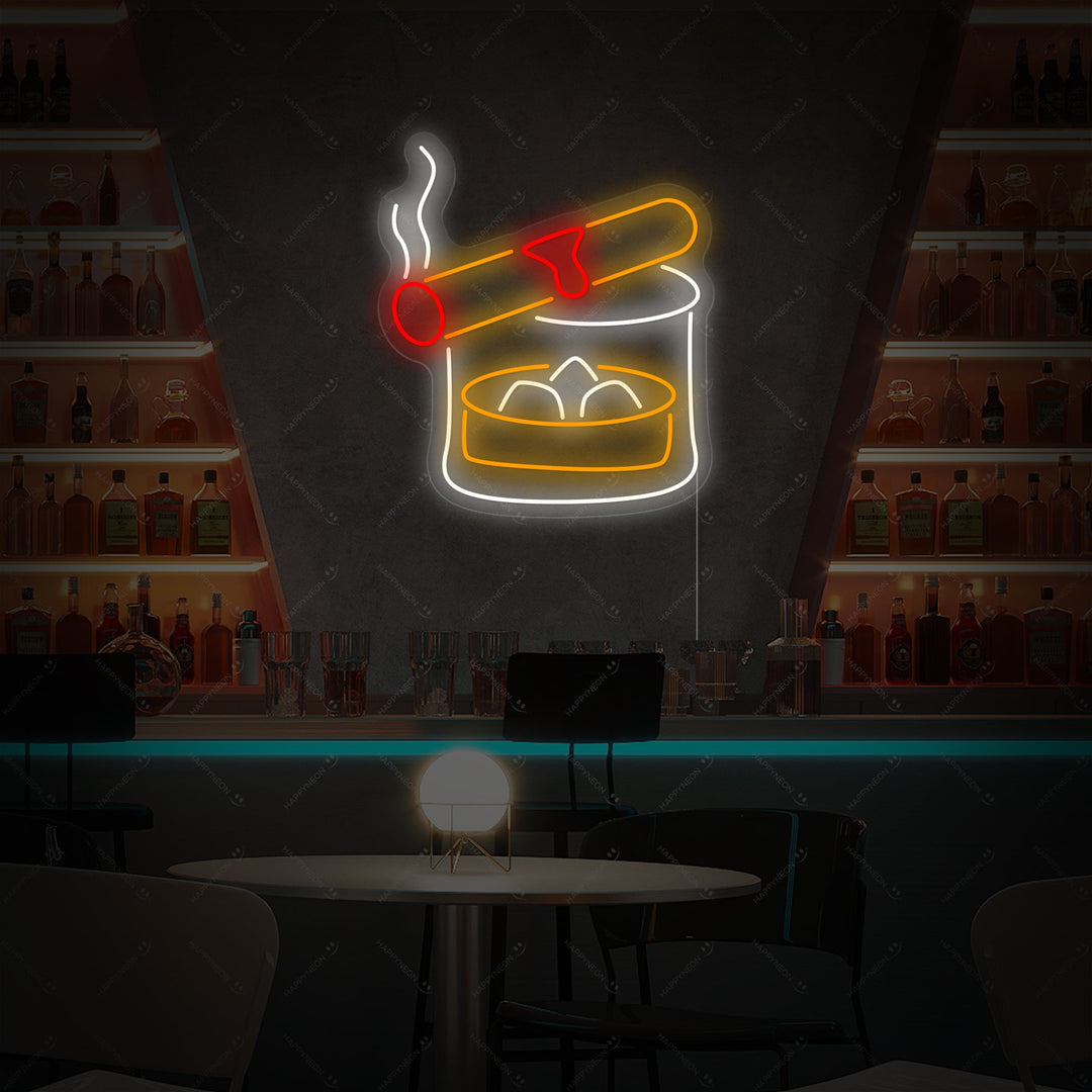 "Whiskeyglas" Neonskilt