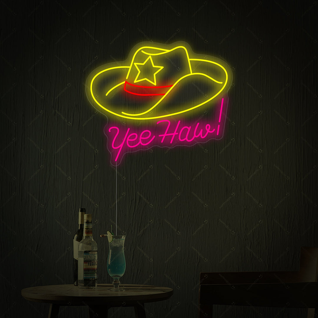 "Yeehaw" Neonskilt