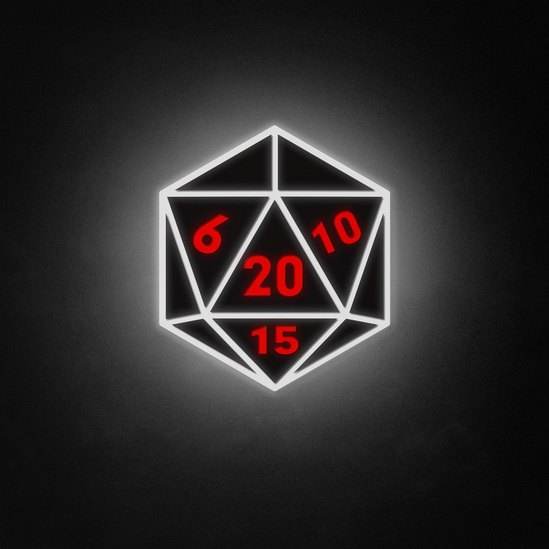 "20-sidede terninger" Neon Like