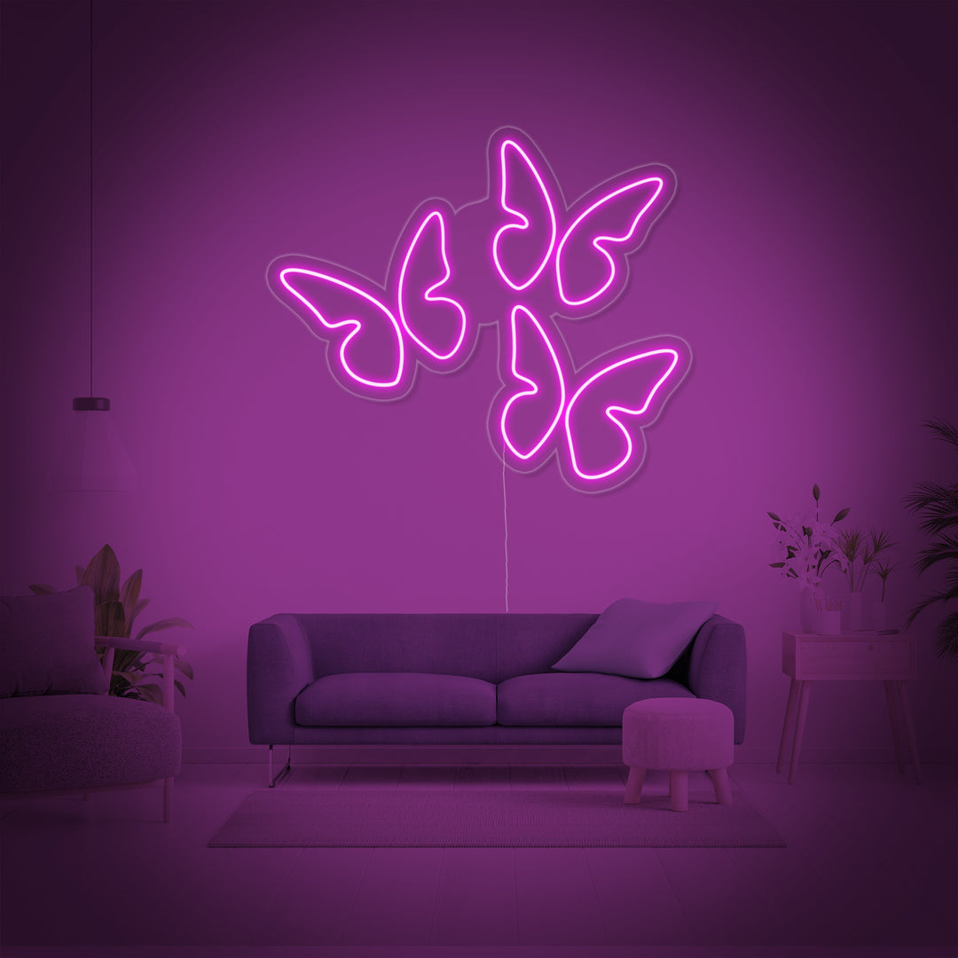 "3 Sommerfugle" Neonskilt