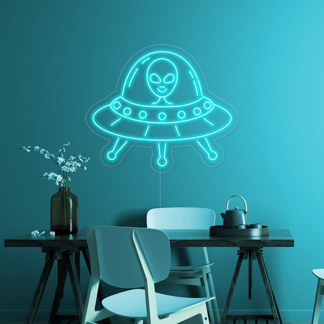"Alien UFO" Neonskilt