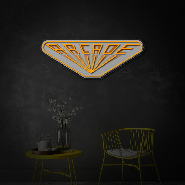 "Arcade, spillogo, tv-inspireret, fansgave" UV-printet LED-neonskilt