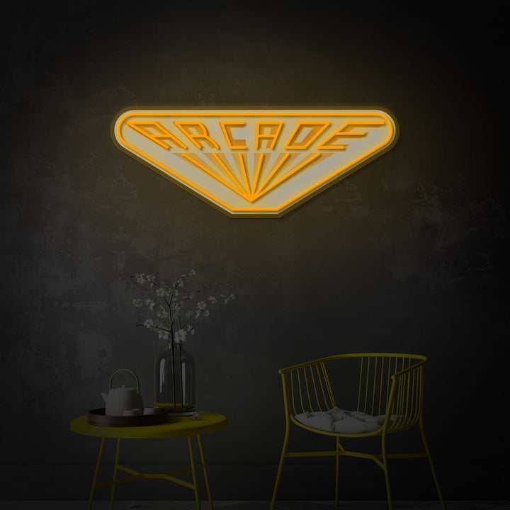 "Arcade, spillogo, tv-inspireret, fansgave" UV-printet LED-neonskilt