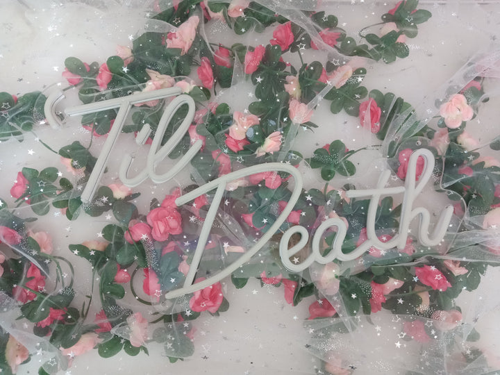 "Til Death" Neonskilt (Lagerbeholdning: 3 enheder)