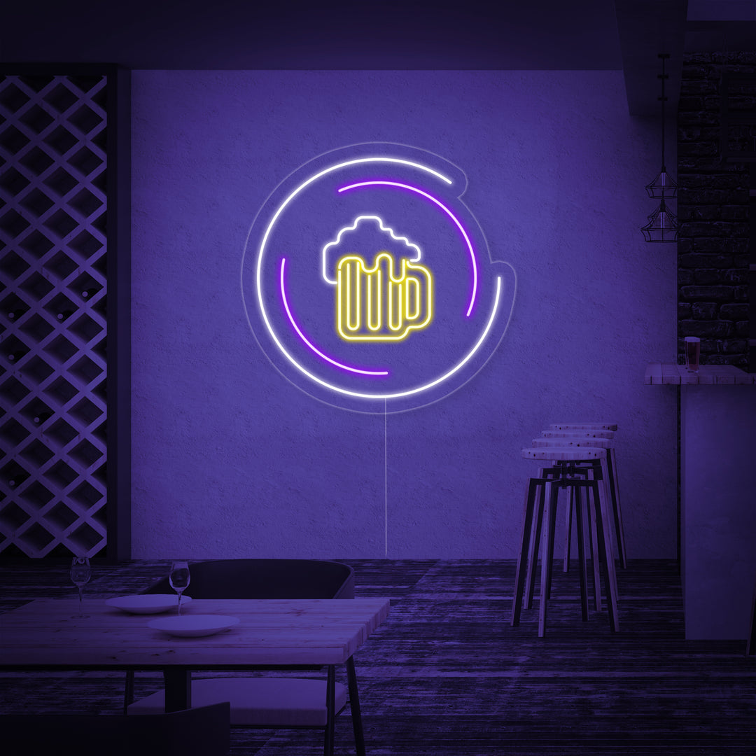 "Ølkrus, Bar" Neonskilt