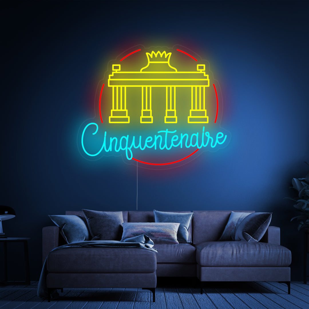 "Belgien Cinquantenaire Bruxelles" Neonskilt
