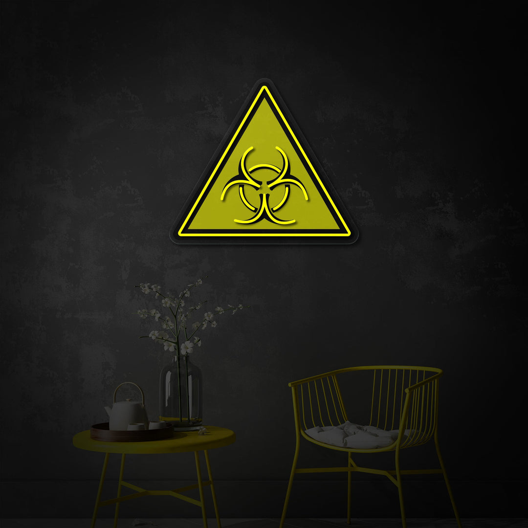 "Biohazard Warning Logo, tv-show inspireret" UV-printet LED-neonskilt