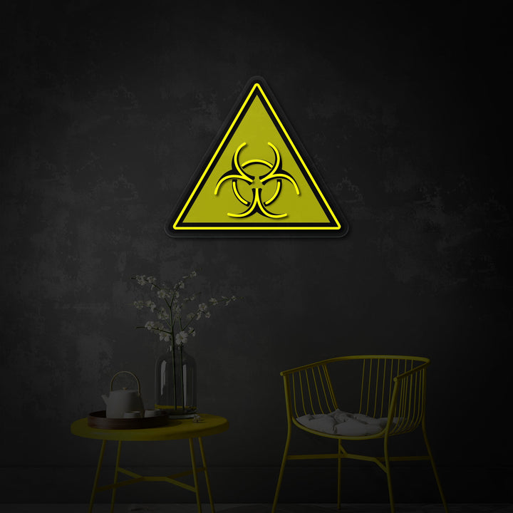 "Biohazard Warning Logo, tv-show inspireret" UV-printet LED-neonskilt
