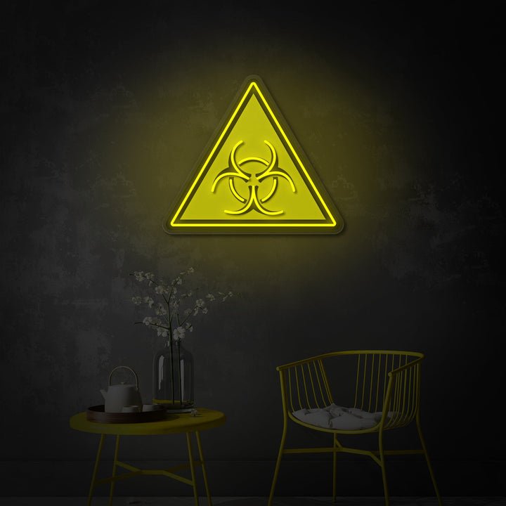 "Biohazard Warning Logo, tv-show inspireret" UV-printet LED-neonskilt